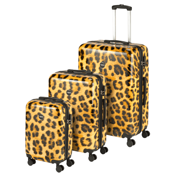 Leopard Print driedelige kofferset