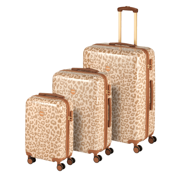 Leopard driedelige kofferset