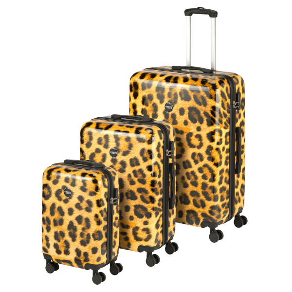 Leopard Print set de valises en trois parties